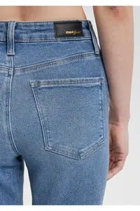 Mavi Cindy Gold Shape Shaded Indigo Blue Jeans Trousers - Image 7