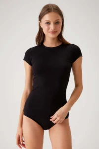 Pierre Cardin Economic Pack of 2 Black 1005 Short Sleeve Basic T-shirt - Undershirt - Image 2