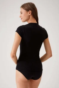 Pierre Cardin Economic Pack of 2 Black White 1005 Short Sleeve Basic T-shirt Undershirt - Image 4
