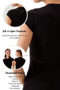 Pierre Cardin Economic Pack of 2 Black White 1005 Short Sleeve Basic T-shirt Undershirt - Image 6