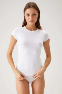 Pierre Cardin Economic Pack of 2 White 1005 Short Sleeve Basic T-shirt - Undershirt - Image 2