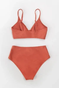 Angelsin Special Design Cross Front High Waist Bikini Set - Image 4
