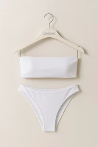 Pierre Cardin New Belle Ombre White Bandage Strapless Bikini Set - Urrenn Nipple Coverer Gift - - Image 4