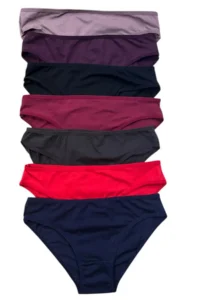 Nicoletta Women Panties 7 Pack Lycra Burgundy Cotton - Image 3