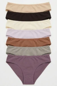 Nicoletta Women Panties 7 Pack Lycra Cotton Mink