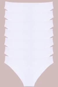 Nicoletta Women Panties 7 Pack Lycra White - Image 2
