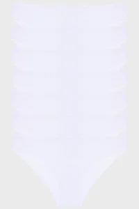 Nicoletta Women Panties 7 Pack Lycra White - Image 3