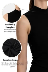 Pierre Cardin Economic Pack of 2  Holy Cotton Turtleneck Turtleneck Zero Sleeve Undershirt - Image 6