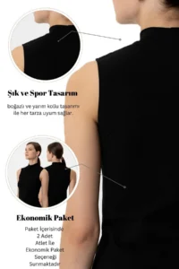Pierre Cardin Economic Pack of 2  Holy Cotton Turtleneck Turtleneck Zero Sleeve Undershirt - Image 7