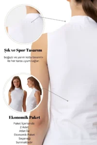 Pierre Cardin Economic Pack of 2  Holy Cotton Turtleneck Turtleneck Zero Sleeve Undershirt - Image 6