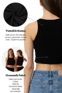 Pierre Cardin Economic Pack of 2  Jesse Cotton Thick Strap Crop Undershirt - Image 7