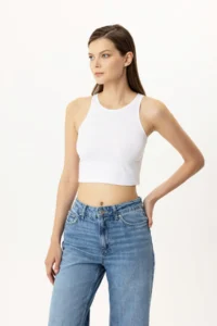 Pierre Cardin Economic Pack of 2  Jesse Cotton Thick Strap Crop Undershirt - Image 3