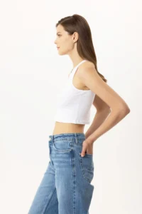 Pierre Cardin Economic Pack of 2  Jesse Cotton Thick Strap Crop Undershirt - Image 4