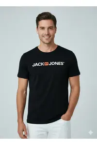 Jack & Jones Jjecorp Logo Tee Ss Crew Neck Noos Men's T-shirt  Black/Slim Fit - Image 5