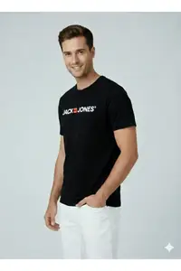 Jack & Jones Jjecorp Logo Tee Ss Crew Neck Noos Men's T-shirt  Black/Slim Fit - Image 7