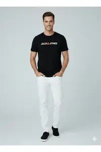 Jack & Jones Jjecorp Logo Tee Ss Crew Neck Noos Men's T-shirt  Black/Slim Fit - Image 8