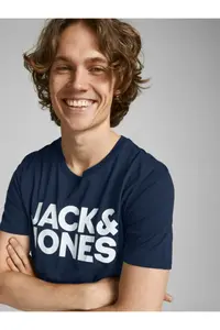Jack & Jones JACK JONES Written Men's Crew Neck T-Shirt - Image 6