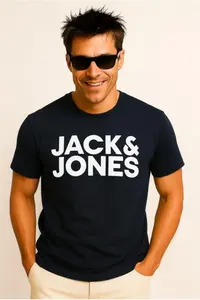 Jack & Jones Crew Neck Logo Printed T-Shirt - Image 2