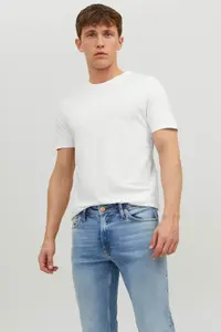 Jack & Jones  BASIC TEE SS O White Men's Short Sleeve T-Shirt - Image 2