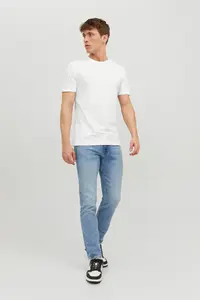 Jack & Jones  BASIC TEE SS O White Men's Short Sleeve T-Shirt - Image 6