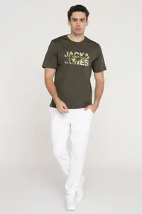 Jack & Jones Crew Neck Logo Printed T-Shirt - Image 2