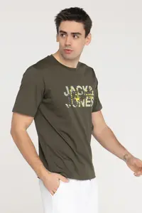 Jack & Jones Crew Neck Logo Printed T-Shirt - Image 4