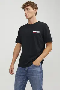 Jack & Jones JJECORP LOGO TEE PLAY SS O-NECK NOOS Black/P4