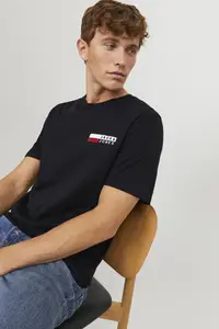Jack & Jones JJECORP LOGO TEE PLAY SS O-NECK NOOS Black/P4 - Image 4