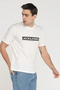 Jack & Jones Men Logo Printed T-Shirt - Pin - Image 3