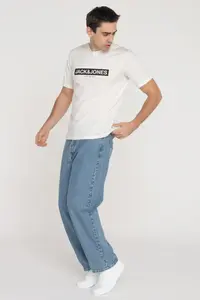 Jack & Jones Men Logo Printed T-Shirt - Pin - Image 4