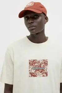 Jack & Jones Split Allover Print Branding Men's Cream T-Shirt (-ANW) - Image 7