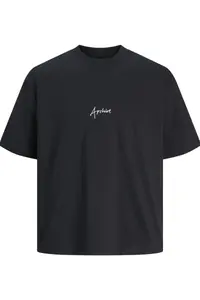 Jack & Jones Dynamic Script Men Black T-Shirt (-B) - Image 2