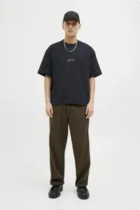 Jack & Jones Dynamic Script Men Black T-Shirt (-B) - Image 6