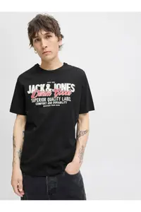Jack & Jones Jjelogo Tee Ss O-Neck 2 Col Erkek T-Shirt  BLACK - Image 2