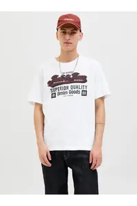 Jack & Jones Jjelogo Tee Ss O-Neck 2 Col Erkek T-Shirt  CLOUD DANCER