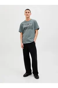 Jack & Jones Jjelogo Tee Ss O-Neck 2 Col Erkek T-Shirt  Stormy Weather - Image 2