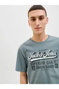 Jack & Jones Jjelogo Tee Ss O-Neck 2 Col Erkek T-Shirt  Stormy Weather - Image 4