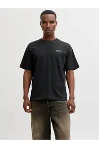 Jack & Jones JACK JONES Text Patterned Men's Round Neck T-Shirt