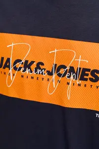 Jack & Jones Men Chest Logo Printed T-Shirt - Cole - Image 5
