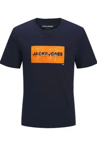Jack & Jones Men Chest Logo Printed T-Shirt - Cole - Image 8
