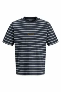 Jack & Jones Jack Jones Norrebro Stripe Striped Relax Fit Men's T-Shirt - Image 5