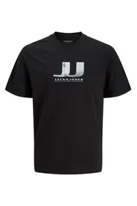 Jack & Jones Men Chest Logo Printed T-Shirt- Dust