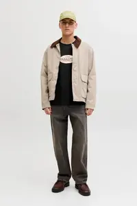 Jack & Jones Men Chest Logo Printed T-Shirt - Catskills - Image 7