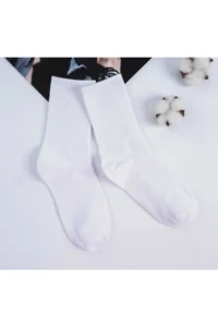 BGK Unisex Black White 6 Pairs College Socks Set - Image 4