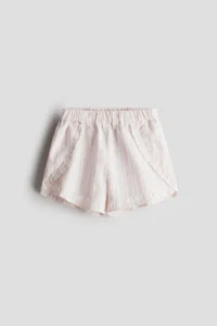 H&M linen blended and frilly shorts