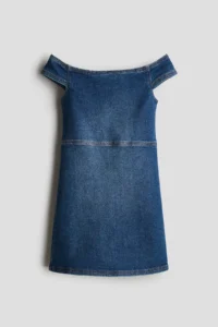 H&M Open Shoulders Jeans Dress