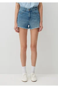 Mavi Cherry 90s Shaded Indigo Blue Jean Shorts -87070 - Image 4