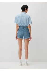 Mavi Cherry 90s Shaded Indigo Blue Jean Shorts -87070 - Image 5