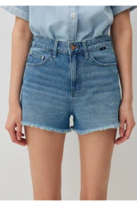 Mavi Cherry 90s Shaded Indigo Blue Jean Shorts -87070 - Image 7