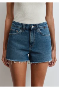 Mavi Cherry 90s Misty Dark Blue Jean Shorts -89732 - Image 8